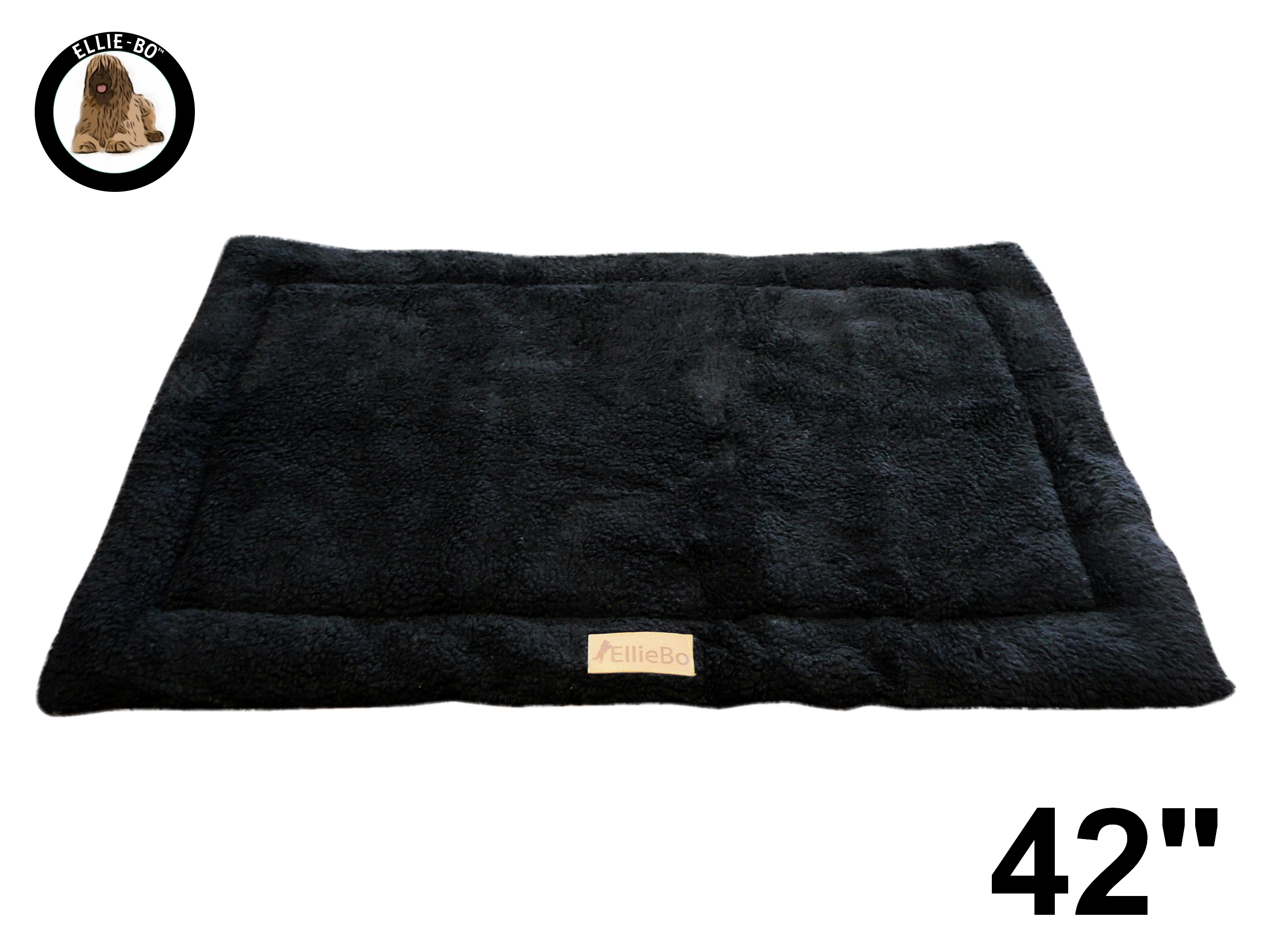 Ellie Bo Black Sherpa Fleece Cage Mat to fit Ellie Bo 42 inch Dog Cage Only Dog Cages